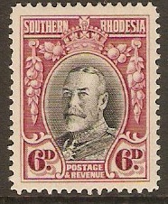 Southern Rhodesia 1931 6d Black and magenta. SG20b.