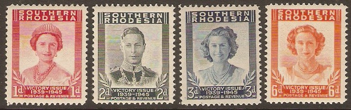 Southern Rhodesia 1947 Victory Set. SG64-SG67.