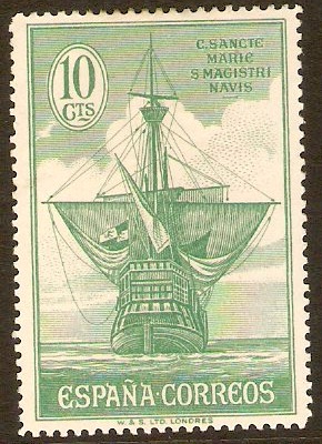 Spain 1930 10c Blue-green. SG598.