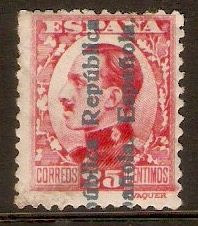 Spain 1931 25c Carmine - Continuous overprint series. SG692.