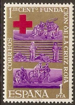 Spain 1963 Red Cross Stamp. SG1595.