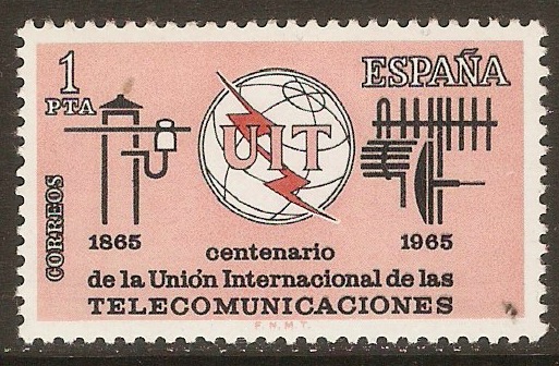 Spain 1965 ITU Centenary Stamp. SG1731.