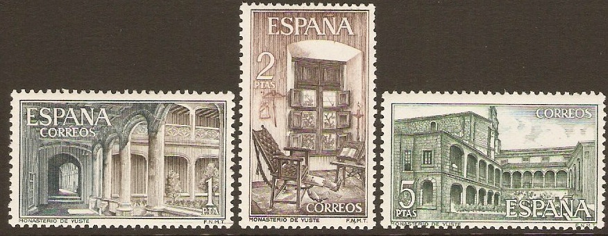 Spain 1965 Yuste Monastery Set. SG1746-SG1748.