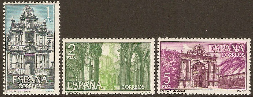 Spain 1966 St. Mary's Monastery Set. SG1821-SG1823.