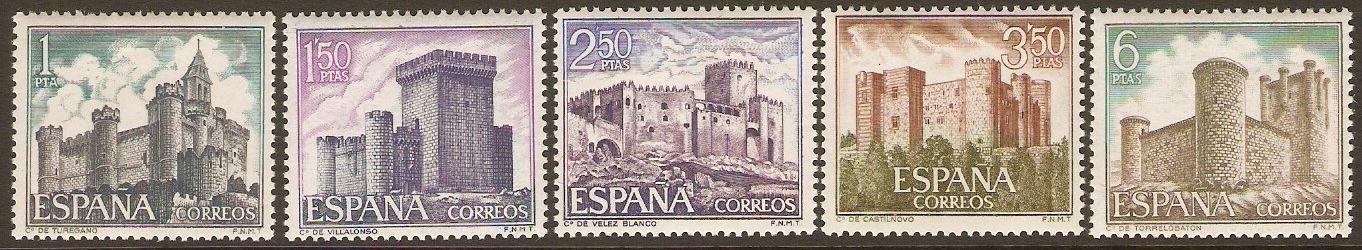 Spain 1969 Castles Set-4th. Series. SG1985-SG1989.