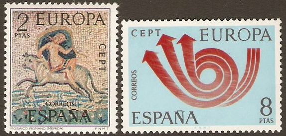 Spain 1973 Europa Stamps. SG2183-SG2184.