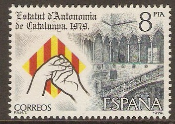 Spain 1979 8p Catalonian Autonomy Stamp. SG2594.
