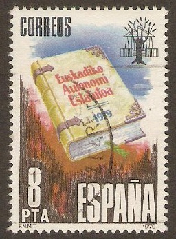 Spain 1979 8p Basque Autonomy Stamp. SG2595.