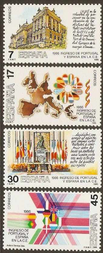 Spain 1985 EEC Admission Set. SG2854-SG2857.