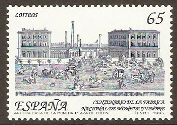Spain 1993 65p Coin and Stamp Mint Stamp. SG3243.