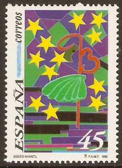 Spain 1993 45p Childrens Stamp Design. SG3246.