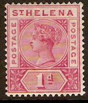 St Helena 1890 1d Carmine. SG47.