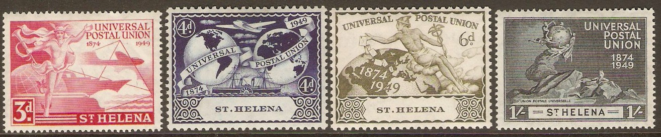 St Helena 1949 UPU Anniversary Set. SG145-SG148.