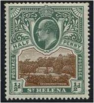 St Helena 1903 d Brown and grey-green. SG55.