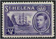 St Helena 1938 d Violet. SG131.