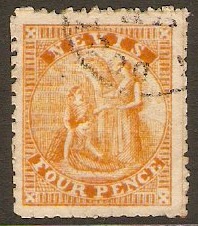 Nevis 1882 4d Orange. SG11.