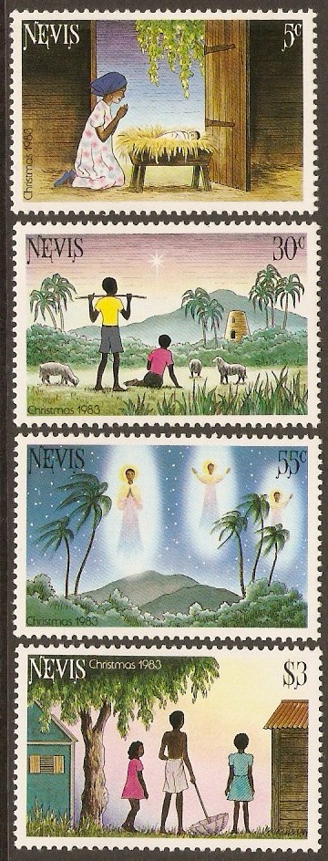 Nevis 1983 Christmas Stamps Set. SG127-SG130.