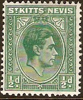 St Kitts-Nevis 1938 d Green. SG68.