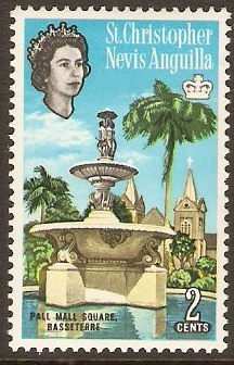 St. Kitts-Nevis 1963 2c Cultural Series Stamp. SG131.