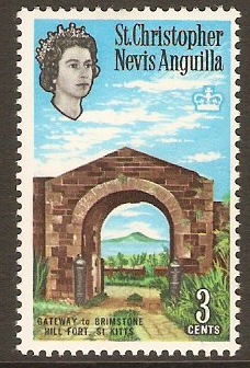 St. Kitts-Nevis 1963 3c Cultural Series Stamp. SG132.