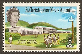 St. Kitts-Nevis 1963 5c Cultural Series Stamp. SG134.