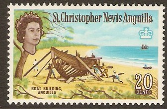 St. Kitts-Nevis 1963 20c Cultural Series Stamp. SG138.