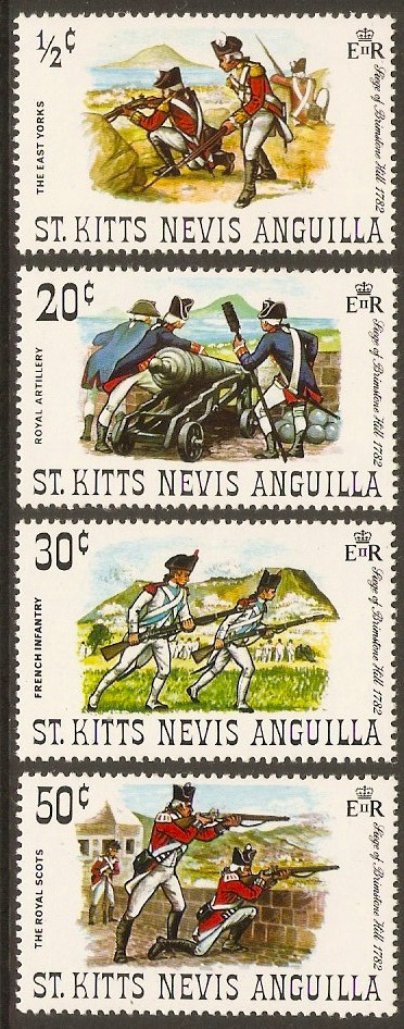 St. Kitts-Nevis 1971 Brimstone Hill Siege Set. SG244-SG247.