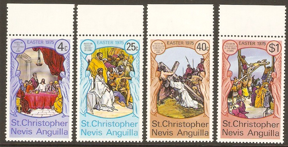 St. Kitts-Nevis 1975 Easter Paintings Set. SG314-SG317.