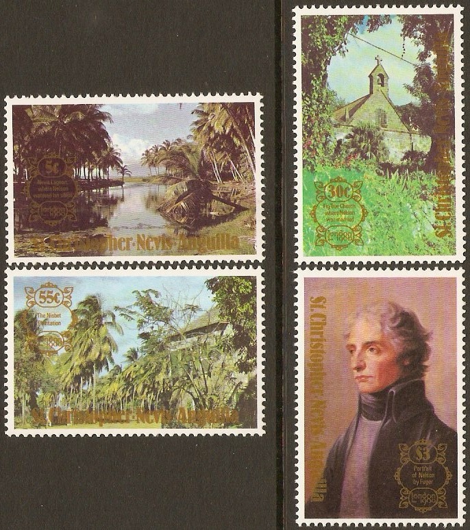 St Kitts-Nevis 1980 London Stamp Exhibition. SG434-SG437.