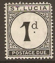St Lucia 1933 1d Black - Postage Due. SGD3.