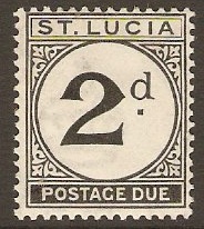 St Lucia 1933 2d Black - Postage Due. SGD4.