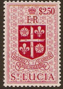 St Lucia 1953 $2.50 Carmine. SG184.