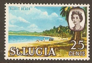 St Lucia 1964 25c QEII Definitive Series. SG206.