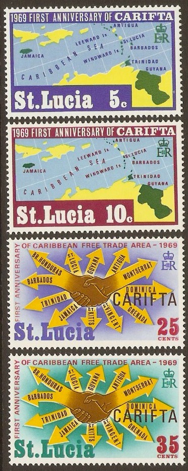 St Lucia 1969 CARIFTA Anniversary Set. SG264-SG267.