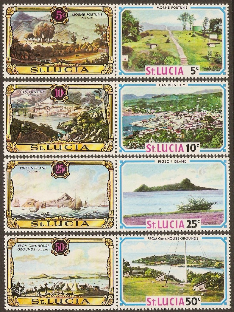 St Lucia 1971 Views Old and New Set. SG311-SG318.