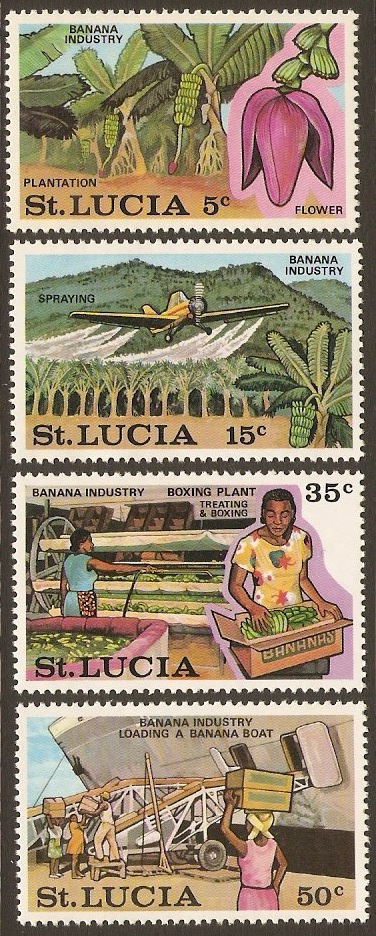 St Lucia 1973 Banana Industry Set. SG357-SG360.