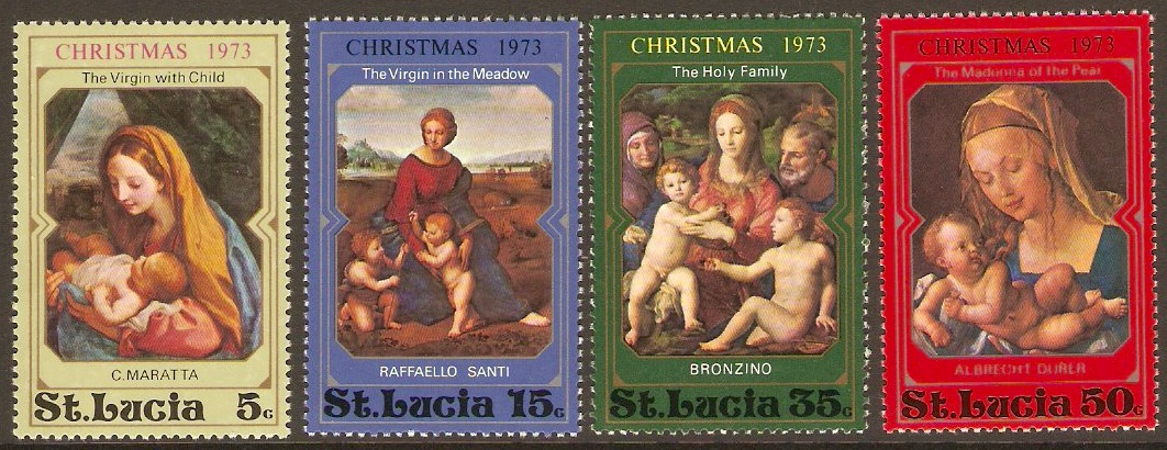St Lucia 1973 Christmas Set. SG361-SG364.