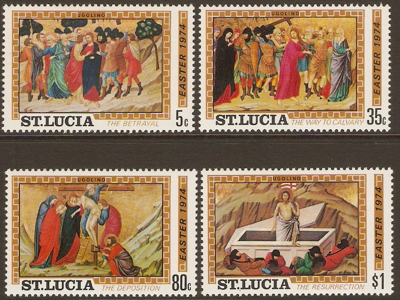St Lucia 1973 Easter Paintings Set. SG369-SG372.