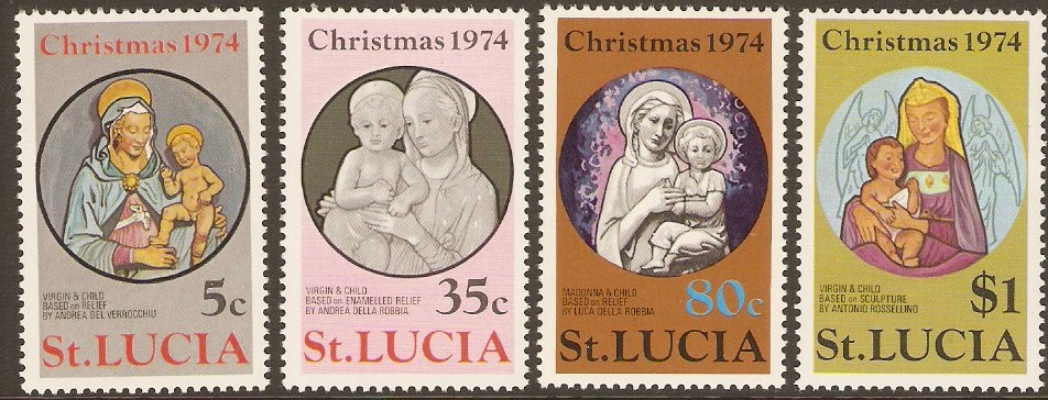 St Lucia 1974 Christmas Set. SG384-SG387.