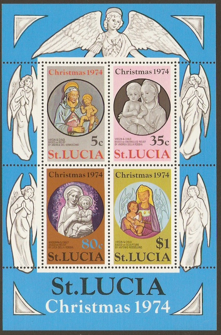 St Lucia 1974 Christmas Sheet. SGMS388.