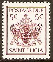 St Lucia 1981 5c Purple - Postage Due. SGD13.
