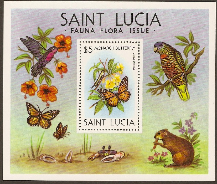 St Lucia 1981 Wildlife Sheet. SGMS575.