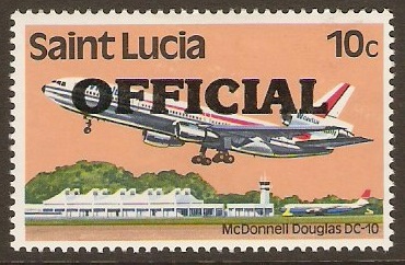 St Lucia 1983 10c Official Stamp. SGO2.