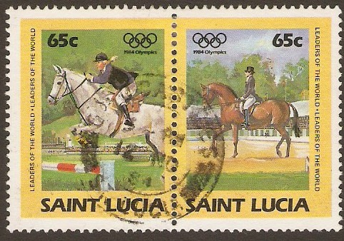 St Lucia 1984 65c Olympic Games Series. SG731-SG732.