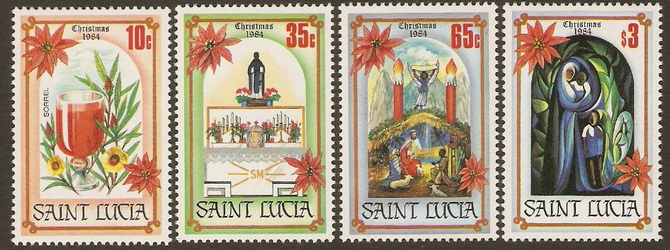 St Lucia 1984 Christmas Set. SG735-SG738.