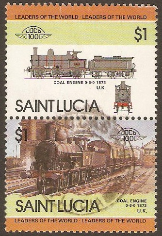 St Lucia 1985 $1 Locomotives 3rd. Series. SG771-SG772.