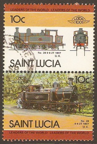 St Lucia 1985 10c Locomotives 4th. Series. SG824-SG825.