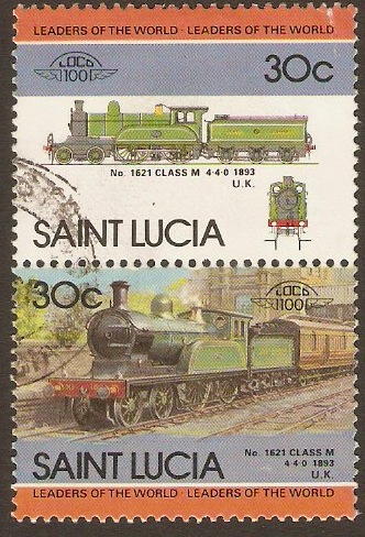 St Lucia 1985 30c Locomotives 4th. Series. SG826-SG827.