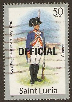 St Lucia 1985 50c Official Stamp. SGO20.