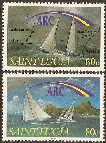 St Lucia 1991 Yacht Rally Set. SG1073-SG1074.